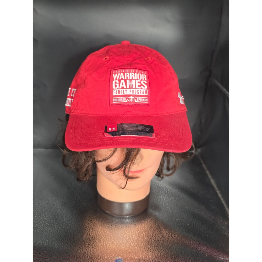 Under Armour Warrior Games 2018 DOD Family Program Baseball Hat Red OSFA